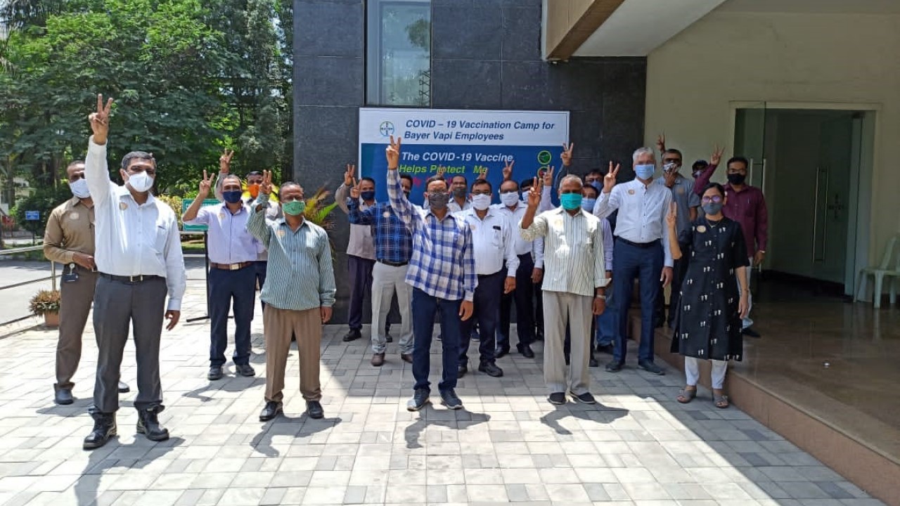 Employee vaccination camp at Bayer Vapi site